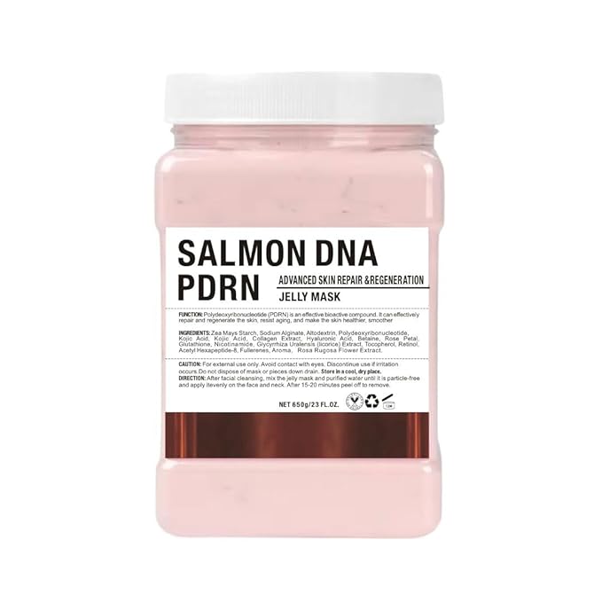 Salmon Mask for Face with PDRN Serum, Jelly Face Mask Texture, Korean Salmon DNA Inspired Formula, Hydrating Gel Mask for Skincare Routine
