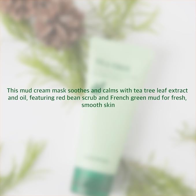 Papa Recipe Tea Tree Control Mud Cream Mask – Bentonite & Kaolin Clay Face Mask, Deep Pore Purifying & Soothing Care, Gentle Exfoliating Korean Mud Mask for Sensitive & Acne-Prone Skin