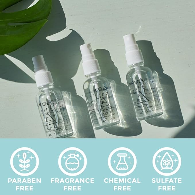 Koa Life Mist Me Rejuvenating Toner - Hydrating Facial Mist Spray, Anti-Aging Properties, Vegan, Witch Hazel, Eucalyptus Face Spray - 1 FL OZ