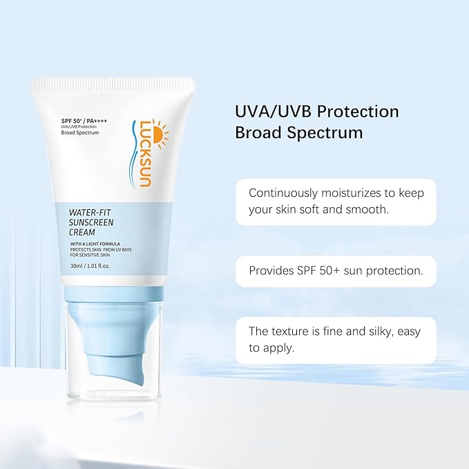 SPF 50 Daily Face Moisturizer Sunscreen with Hyaluronic Acid & Centella Asiatica for Soothing Skin, Broad Spectrum Sunscreen for Dry Sensitive Skin, Non-Greasy Hydrating Lotion (1)
