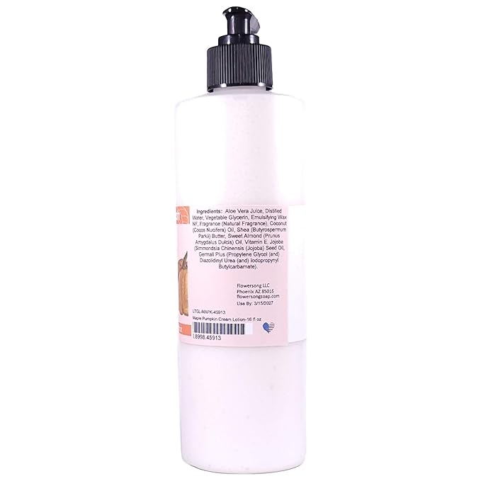 Blossom to Bath Maple Pumpkin Cream Lotion (16 ounce) - Natural Fragrance - Absorbs Quickly with a Sweetly Spiced Scent