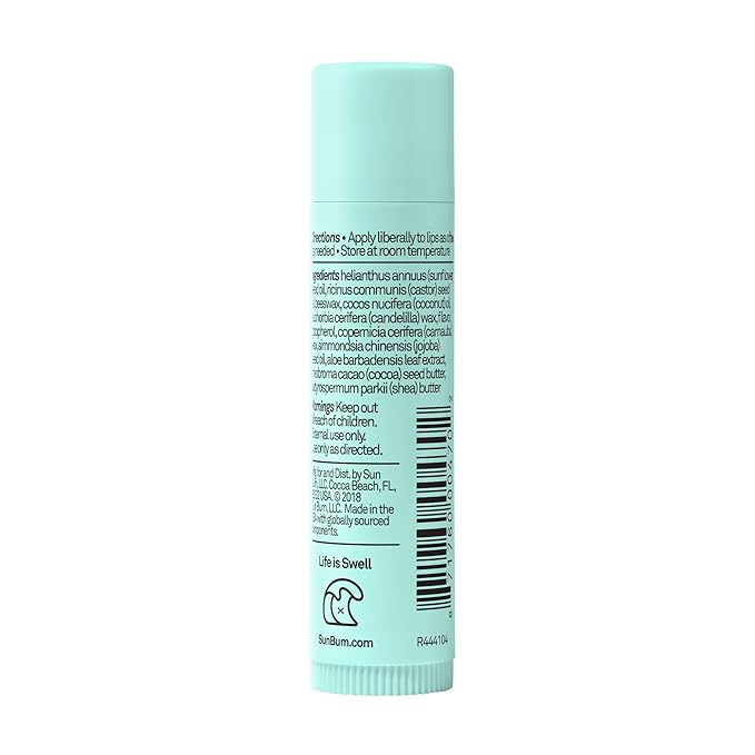 Sun Bum Cocobalm Ocean Mint - Hydrating Lip Balm With Coconut Oil and Aloe Vera - 0.15 oz Stick