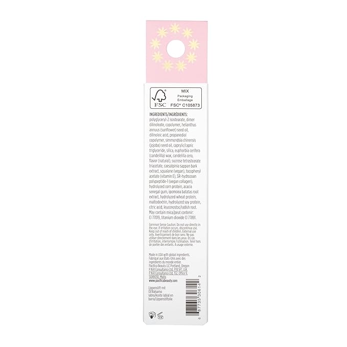 Pacifica Hydrating Lip Balm Gift Set – Flavored Lip Balm Glow Baby Tangerine, Wake Up Beautiful Lavender Lemon & Vegan Collagen Vanilla Trio, 3-Pack