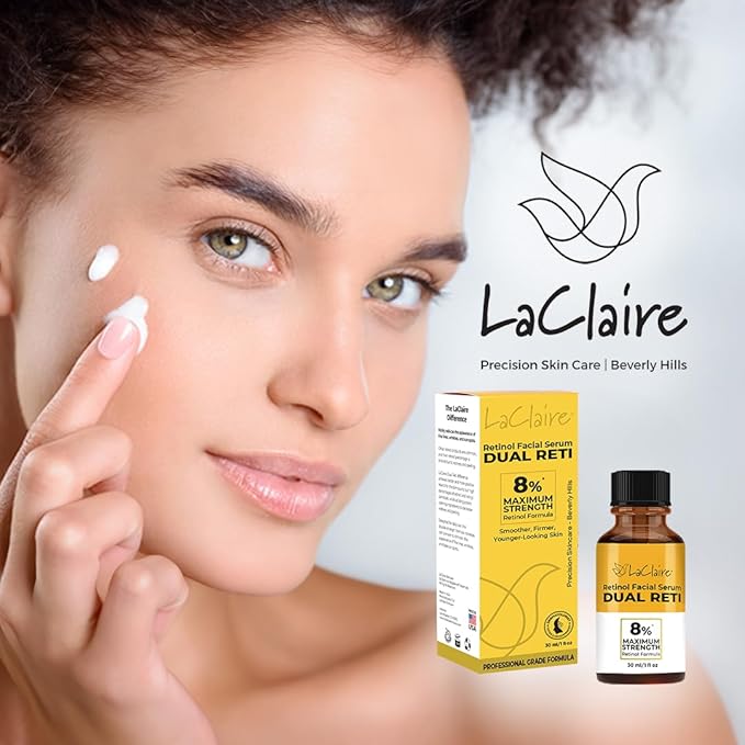 Fresh Look, Same Ingredients 8% Complex Retinol Facial Serum – Anti-Aging, Brightening Neck & Facial Serum, Helps Nourish Skin with Lactic Acid, Vitamin A, & Retinyl Palmitate – 15 ml