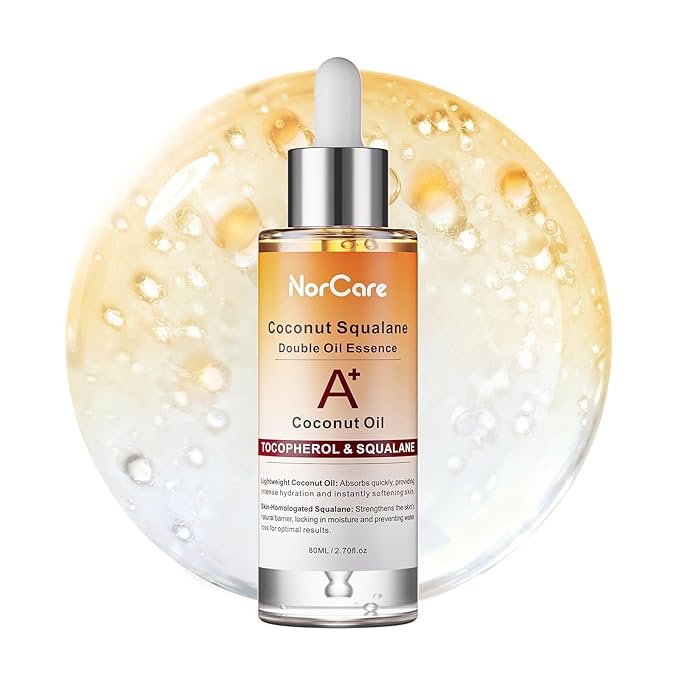Skin Care Essential oil Coconut & SqualaneDual-Essence Oil Skincare Tech 2026 | 80ml Soothes,Brightens, and repairs your skin barrier. Formulated for allskin types