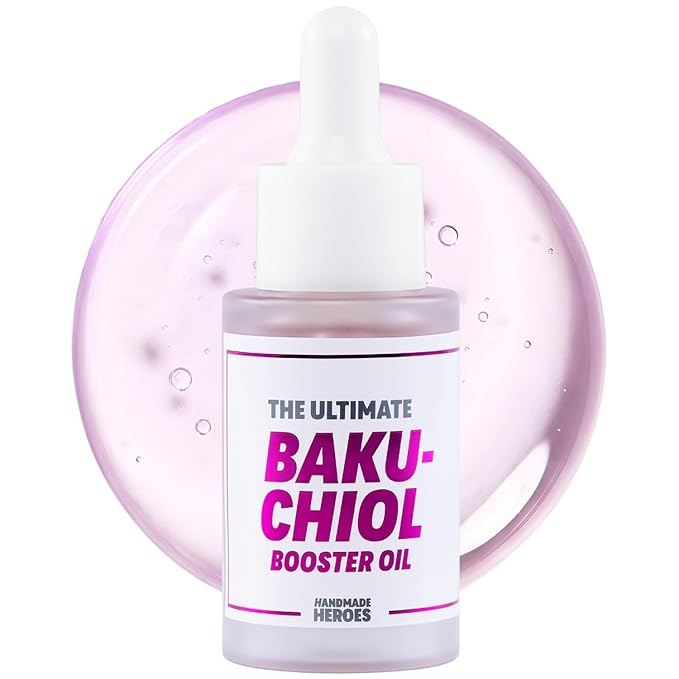 Handmade Heroes 2% Bakuchiol Oil Lifting and Firming Oil for Guasha Neck, and Décolleté, All Natural Retinol Alternative For Radiant and Line Smoothing 0.75oz