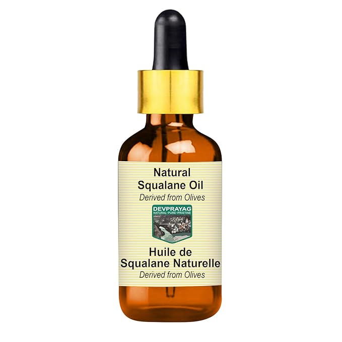 Natural Squalane Oil (derived from Olives) with Glass Dropper 30ml (1 oz)