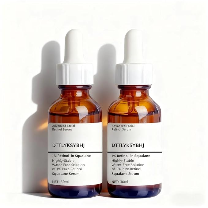 2PC Retinol Serum in Squalane - Anti-Aging Formula to Reduce Wrinkles, Fine Lines & Improve Skin Texture - For Smooth, Firm Skin - 30ml (2)