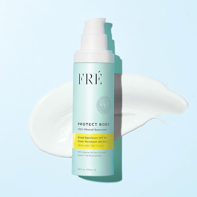 FRÉ Protect Body SPF 50 – Ultra-sheer mineral body sunscreen SPF 50, Innovative gel-cream texture absorbs instantly & leaves no white-cast