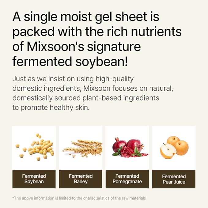 mixsoon Bean Collagen Hydrogel Mask - Collagen Face mask, Hydration All-In-One Firming, Soothing Gel Formula for Radiant, Smooth Skin 35g / 1.18 fl.oz. (3ea) Korean Glass Skin Care