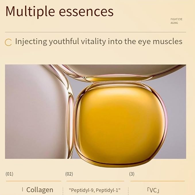 Vc Anti-Wrinkle Eye Serum Oil, Lutein EyeEssenceOil, VC Rollerball Eye Serum for Dark Circles and Puffy Eyes, Firming Anti-Aging, for Women & Men (6pcs)