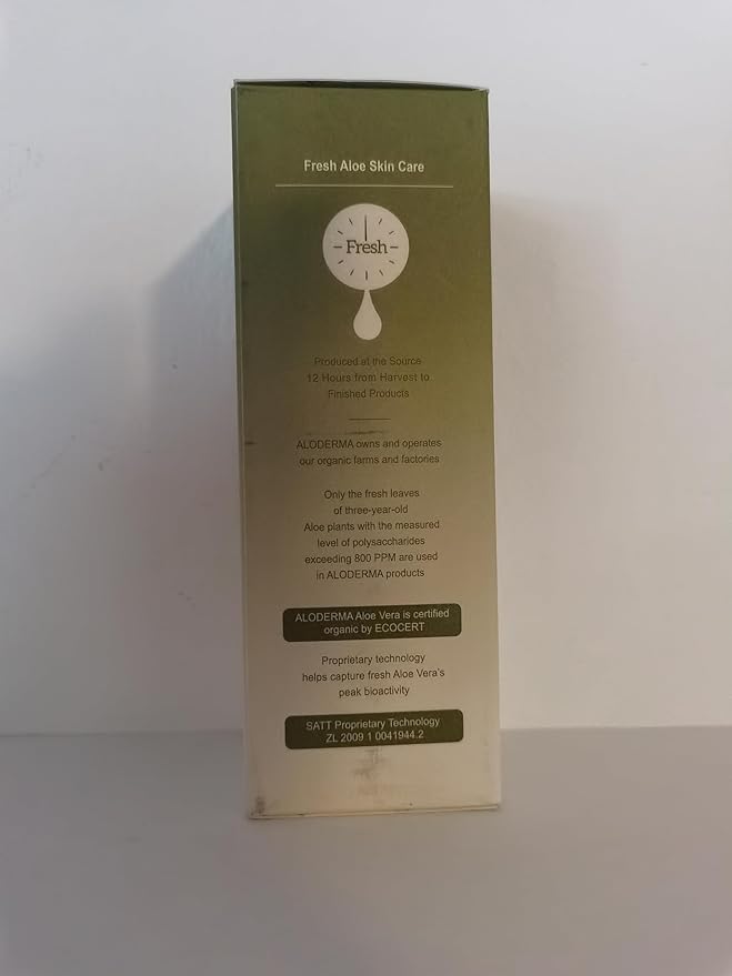 Aloderma Aloe Vera Firming Facial Moisturizer with 72% Organic Ingredients - Nourishing & Replenishing - Natural Face Lotion for Aging Skin - Smooths the Appearance of Fine Lines & Wrinkles, 3.5oz