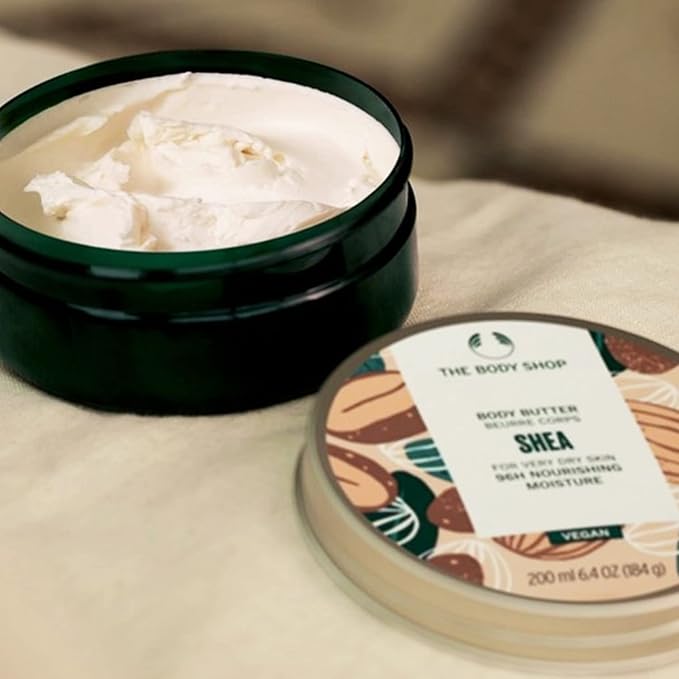 The Body Shop Shea Body Butter – Hydrating & Moisturizing Skincare for Very Dry Skin – Vegan – 1.62 oz