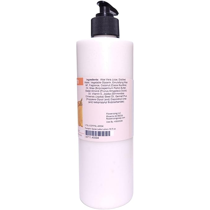 Blossom to Bath Pumpkin Spice Latte Lotion (16 ounce) - Phthalate Free Fragrance - Absorbs Quickly with a Warm Vanilla Spice Scent