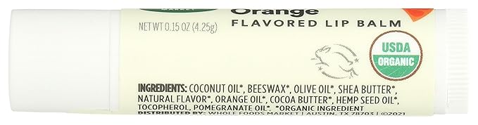 365 by Whole Foods Market, Organic Flavored Lip Balm, Pomegranate Orange, 0.15 Ounce