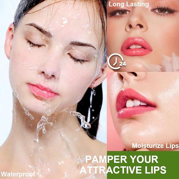 BINGBRUSH Color Changing Lipstick Long Lasting Nutritious Lip Care Magic PH Lip Balm Moisturizer Lipstick Queen, Temperature Changing LipGloss Lip Mask Makeup Set for Women (Aloe Vera)