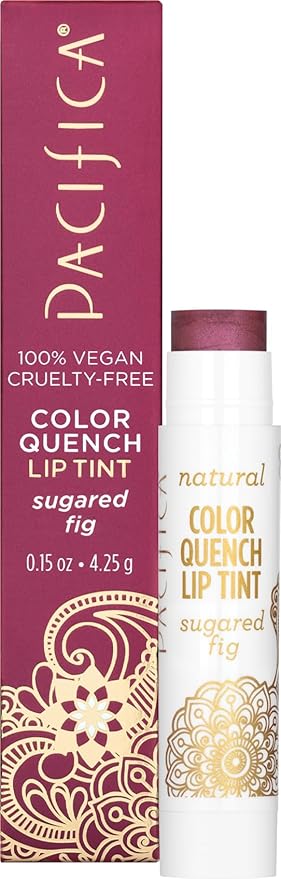 Pacifica Beauty Color Quench Natural Lip Tint, Sugared Fig, 0.15 Ounce