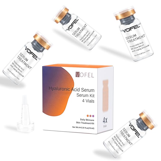 Hyaluronic Acid Serum for Microneedling Serum Ampoules for Face Serum 0.35 oz 4 Vials