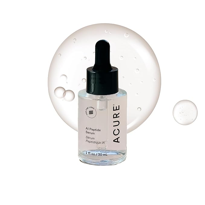 Acure AI Peptide Serum for Face & Skin - Anti Aging Skincare for Women, Niacinamide, Hydrating Facial Care, Face Serum for Firm Skin, Reduces Wrinkles & Uneven Tone, Brightens & Enhances Glow- 1 fl oz