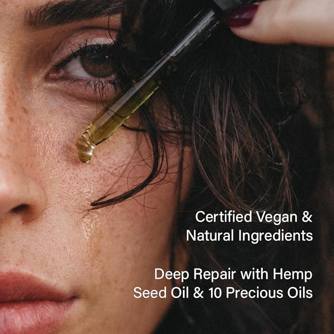 Hydrating & Anti-Aging Face Oil with 10 Natural Oils .Vegan Facial Oil for Glowing Skin & Gua Sha Massage (30 ml / 1 fl oz)