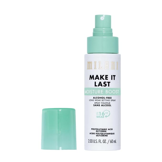 Milani Make It Last Moisture Boost Setting Spray - Alcohol Free Waterproof Makeup Finishing Mist - Hydrating & Soothing Formula for Sensitive Skin - 2 Count