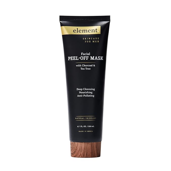 Element Charcoal & Tea Tree Peel Off Face Mask - Deep Cleansing, Dermatologist Tested, Remove Excess Dirt & Oil, Blackhead Remover Peel Off Mask - Cruelty Free Korean Skin Care For All Skin Types