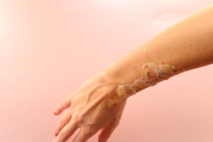 VOYA Effervescence Nourishing Sugar Scrub, Organic, Lavender, Orange, Body Exfoliator, 250g