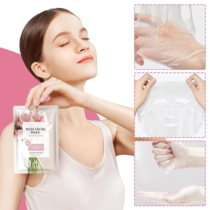 Facial Masks Skincare for Women,Moisturize Face Mask Sheet for Girl,Hydrating Face Mask for All Skin Types,Dry Skin & Sensitive Skin (10-Packs)