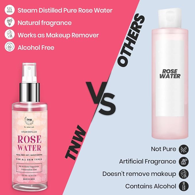 TNW - The Natural Wash DISTILLED ROSE WATER (200 ml)