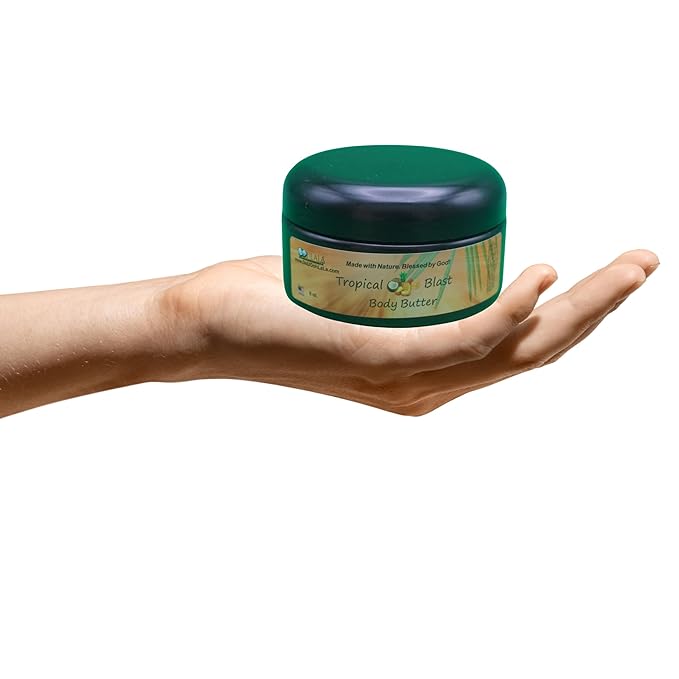 Tropical Blast Body Butter 8 oz. Large-Handmade Deeply Hydrating Ultra Moisturizing Organic Cream