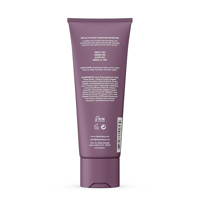 Deep Steep Body Lotion, Fig Apricot, 8 oz – Moisturizer with Coconut Oil, Shea Butter, Argan Oil, Aloe Vera & Niacinamide – Vegan, Clean Beauty, Daily Skin Hydration