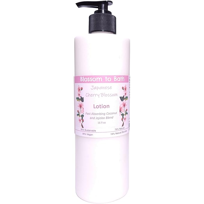 Japanese Cherry Blossom Lotion (16 ounce) - Phthalate Free Fragrance - Absorbs Quickly with an Elegantly Blossoming Scent
