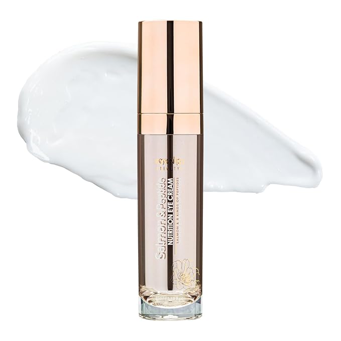 eyeNlip Salmon Peptide Eye Cream 1.18 fl oz - Daily Lightweight Cream with Niacinamide and Nutrition-Rich Complex for a Refreshed Under-Eye Look, Korean Skincare Routine