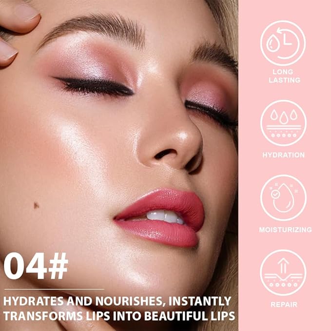 BINGBRUSH Color Changing Lipstick Set, PH Lip Balm Mood Lipstick, Natural Color-Changing Tint with Deep Moisture, Long Lasting Personalized Lip Gloss for Daily Wear or Gifts (04# Mint Crush)