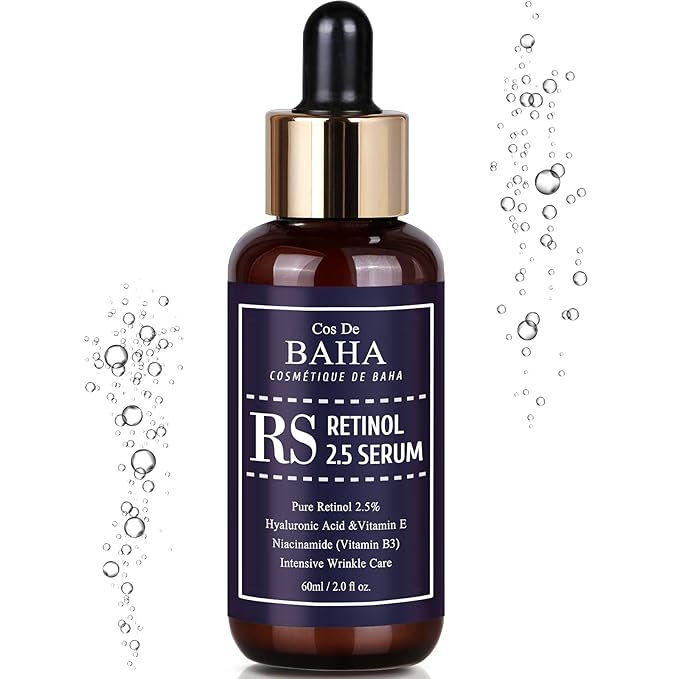 Retinol 2.5% Solution Facial Serum with Vitamin E - Facial, Age Spot Remover, High Strength Solution for Face without a Prescription, 2 Fl Oz (60ml)