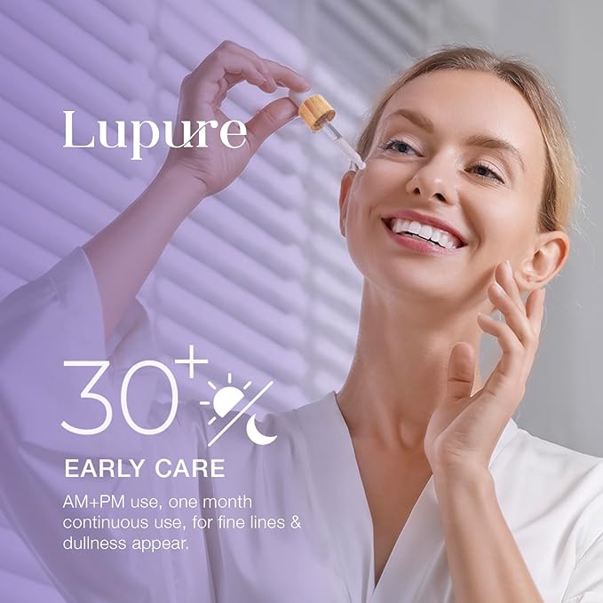 Lupure Bakuchiol Serum for Face – Natural Retinol Alternative for Wrinkles, Fine Lines, Firming, Brightening, Hydrating, Soothing, Anti-Aging & Sensitive Skin Care, with Matrixyl 3000 & Niacinamide