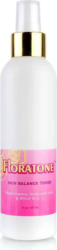 Floratone Skin Balance Facial Toner - with Rose Essence, Hyaluronic Acid & Willow Bark - Facial Mist for Sensitive Skin