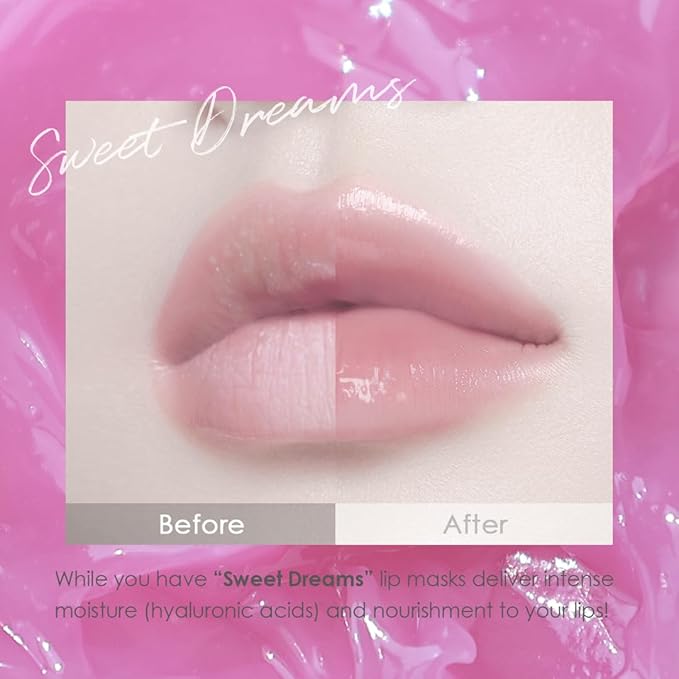 glowiest Sweet Dreams Overnight Lip Mask- Nourishing, Plumping and Hydrating Lip Balm | glowiest Sweet Dreams Lip Sleeping Mask | Hyaluronic Acids+Vitamin C+Shea Butter+Antioxidants l Berry - 0.7 oz.