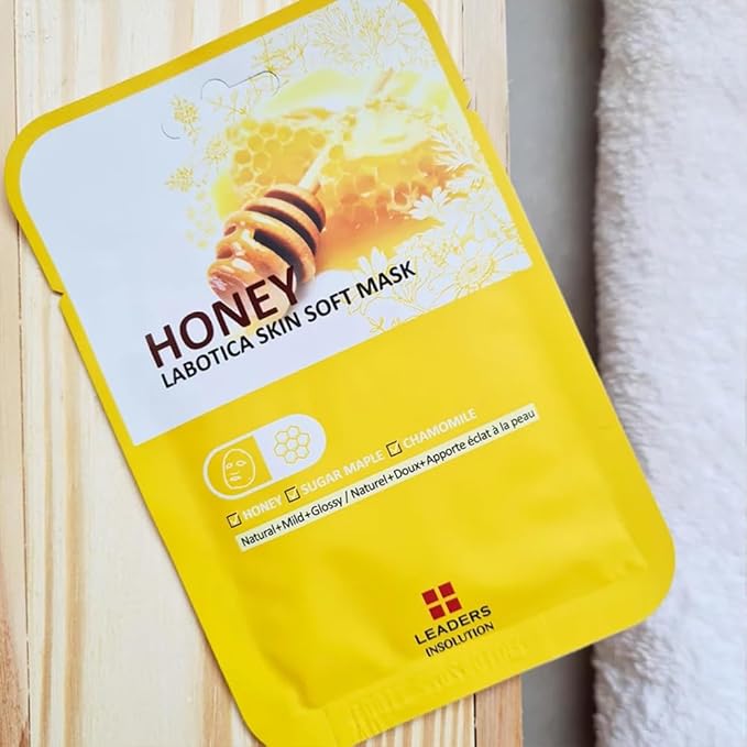 LABOTICA Honey Skin Soft Mask - Deep Hydration Elasticity Boost & Collagen Synthesis for Youthful Skin - Ideal for Dry Skin, Fine Lines, and Acne Care Korean Skincare (10 Sheets)