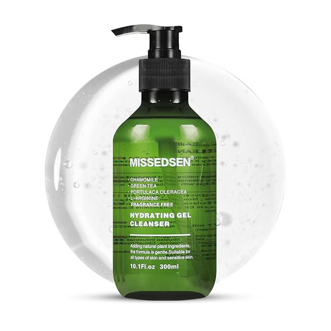 Hydrating Face Wash Foaming Facial Cleanser with Green Tea, Fragrance Free, For Normal to Dry, Sensitive, All Skin Types 10.1Fl oz