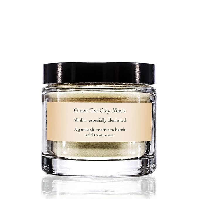 evanhealy Green Tea Clay Mask | Deep-Action Cleansing Mask | Exfoliating, Clarifying & Purifying Mask | Organic Matcha & Montmorillonite Clay for Oily, Normal & Dry Skin