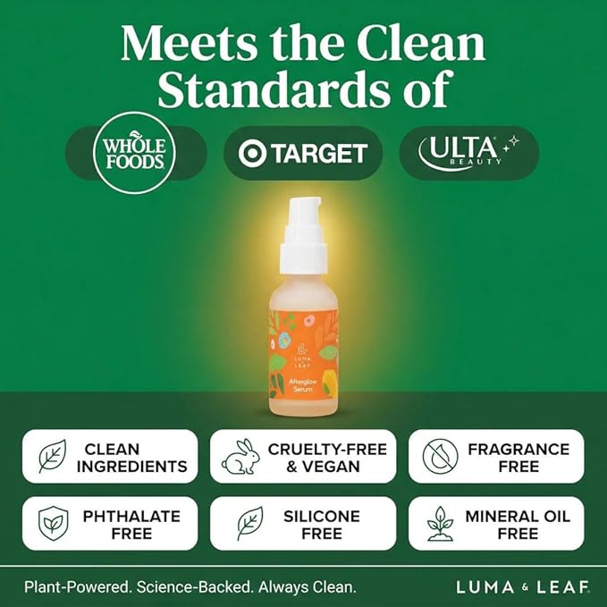 LUMA & LEAF Vitamin C Serum for Face - Brightening & Dark Spot Corrector Serum with Jojoba Oil, Squalane - Reduces Hyperpigmentation, Uneven Skin Tone for All Skin Types - Vegan, 1 FL Oz