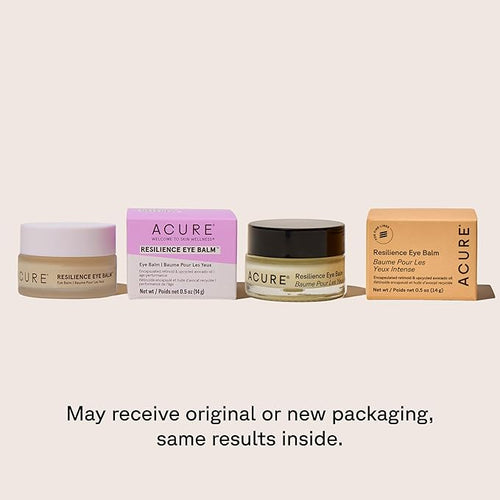 Acure Resilience Eye Balm - Firming Under Eye Balm for Dark Circles & Fine Lines, Hydrating & Smoothing Treatment with Encapsulated Retinoid & Avocado Oil, Anti Aging Moisturizer - 0.5 fl oz