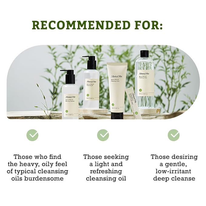 ABOUT ME Sprout Mild pH Cleansing Oil - Gentle, pH-Balanced Face Cleanser with Natural Oils (195 ml/6.59 fl oz)