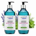 Organic Body Lotion for Women & Men, Cosmos Certified Daily Lotion, Sensitive Skin Lotion, Deep Hydration for Dry, Rough & Sensitive Skin Types, Lightweight, Lavender, Mint 33.8 Fl Oz