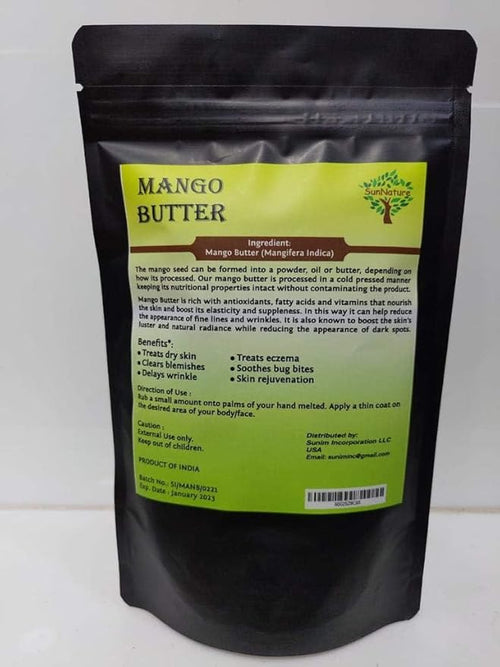 100% Pure Mango Butter - Can Substitute Shea Butter in Soap and Lotion Recipes - Moisturising, Scent-free, Hexane-free (4 Oz)
