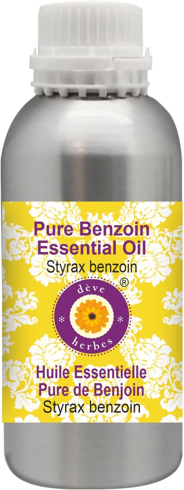 Deve Herbes Pure Benzoin Essential Oil (Styrax Benzoin) Steam Distilled 1250ml (42 oz)