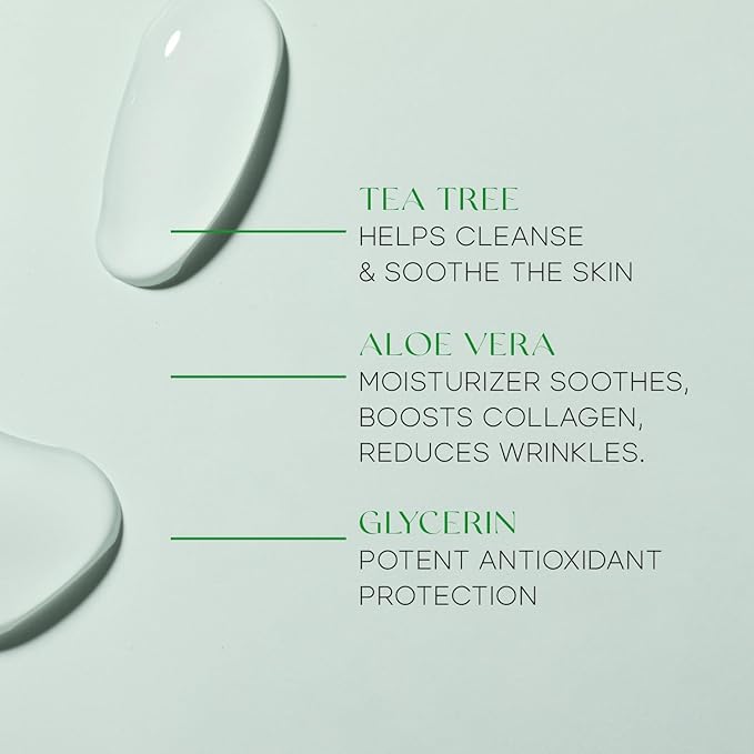Skin 2.0 Tea Tree & Aloe Exfoliating Scrub - Dermatologist Tested, Multi-Tasking Cleanser, Clears Skin - Anti-Aging, Clean Beauty, Cruelty-Free Korean Skincare for All Skin Types - 6.76 Fl Oz / 200ML