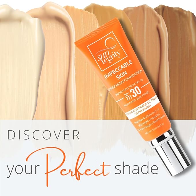 Suntegrity Impeccable Skin - Tinted Sunscreen, Broad Spectrum SPF 30 (Sand) - 2 oz