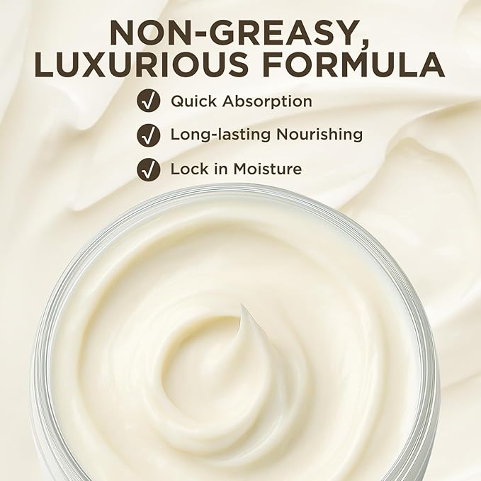 Brazil Nut Body Butter, Shea Body Butter for Women Dry Skin, Natural Brazil Nut Lotion for Body Care Smell Good-6.8 floz(200ml)